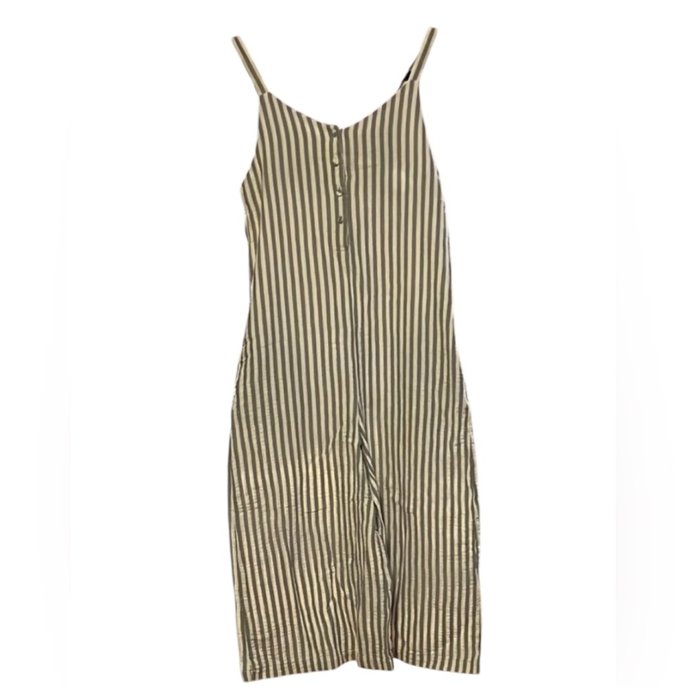 Rylee + Cru Storm Stripe Bridgette Jumpsuit Relaxed Fit Size Sm Beach Casual EUC - Picture 3 of 8